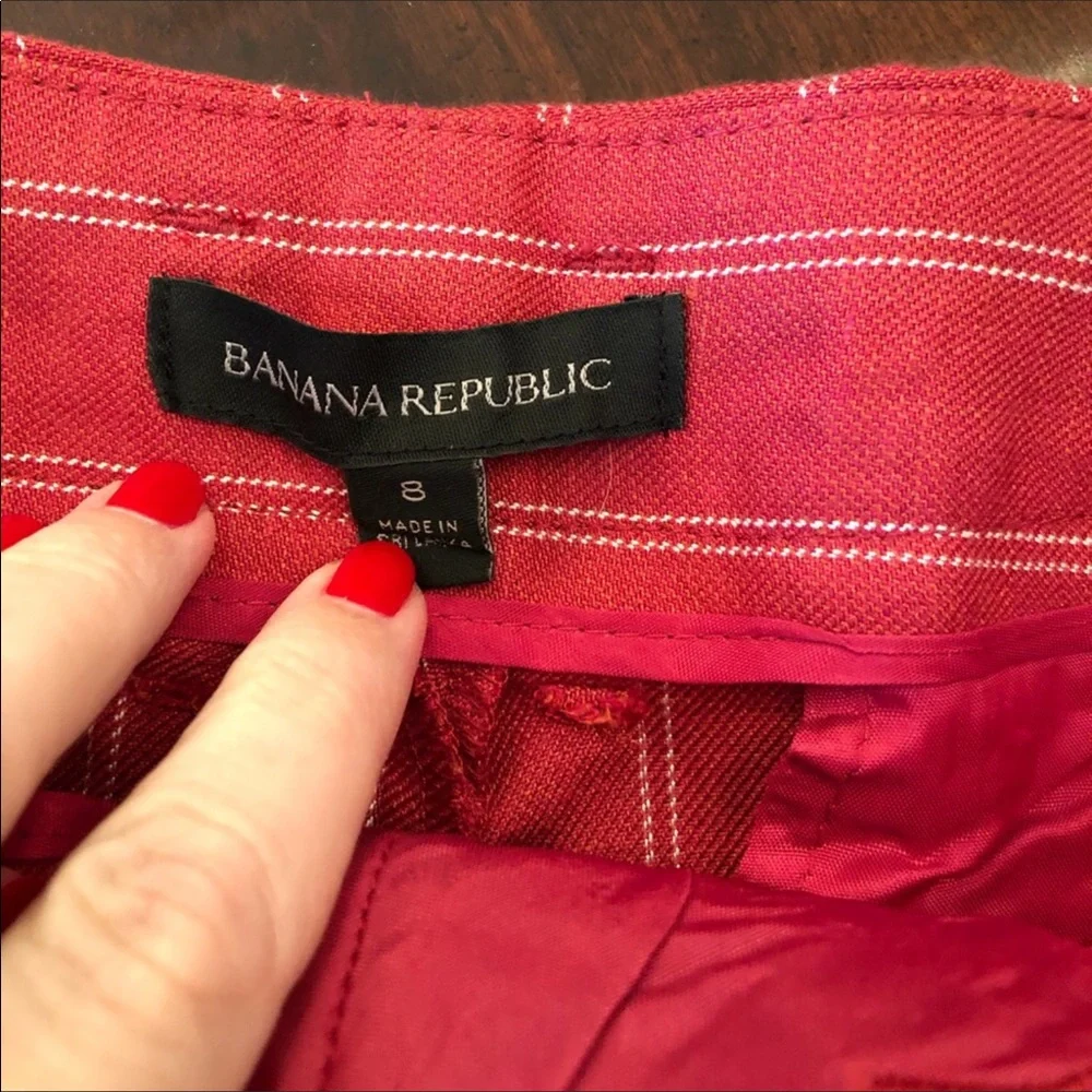 Banana Republic Linen Cropped Pant